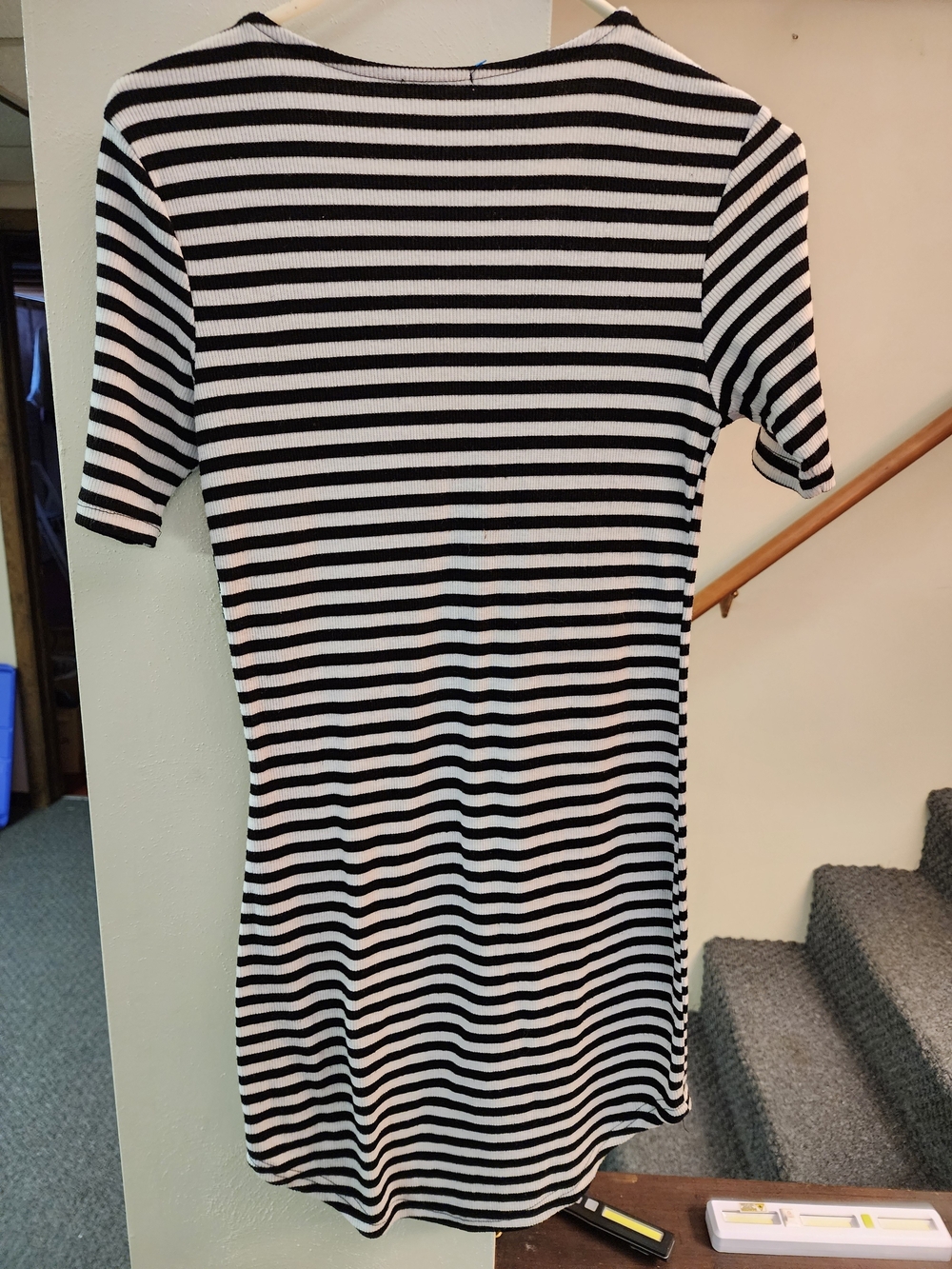 Black & White Striped Women’s Mini Dress No Brand